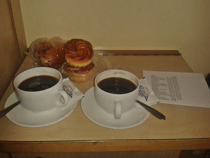 Kaffee im Nachtzug
